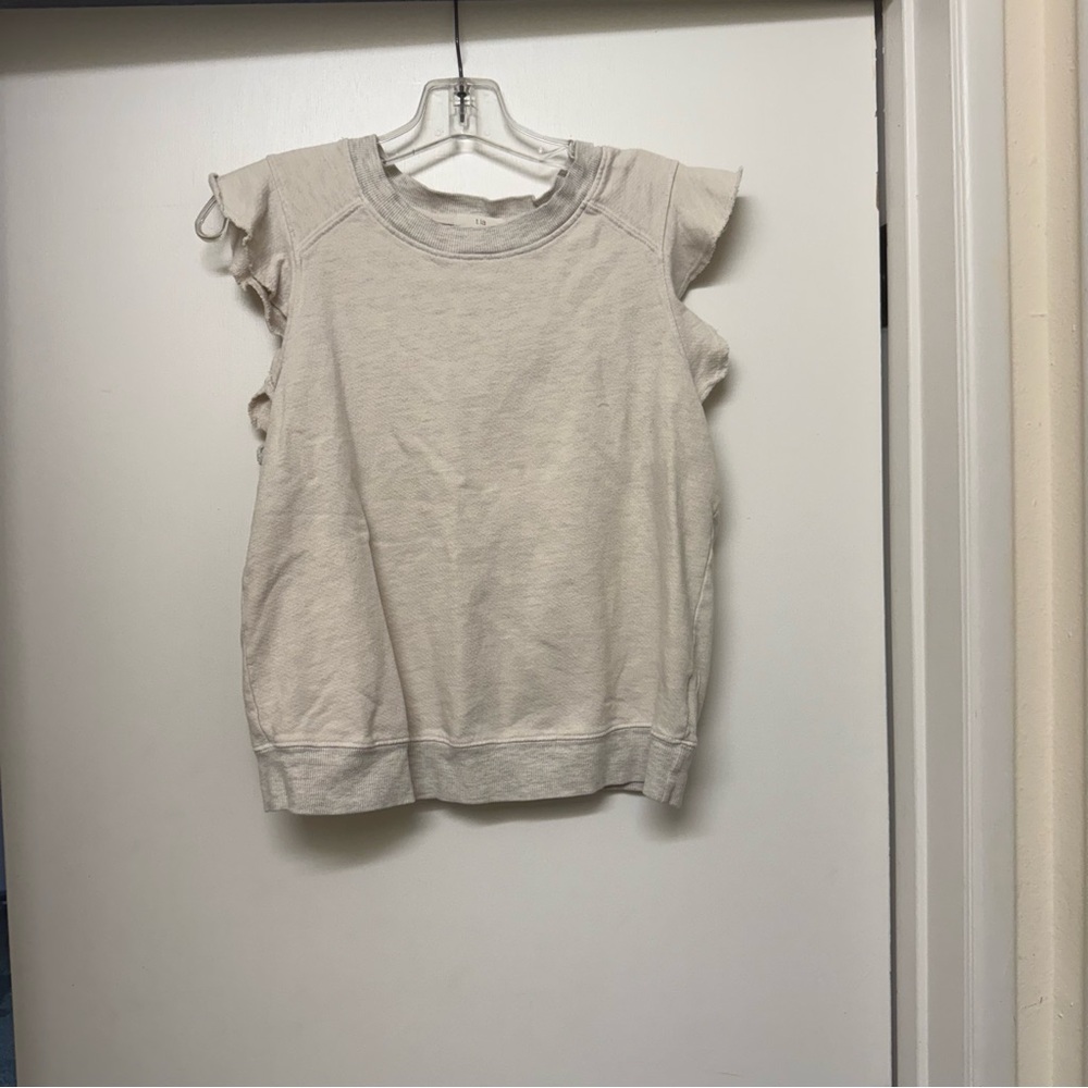 T.LA FLUTTER SLEEVES SWEATSHIRT TOP SIZE MEDIUM